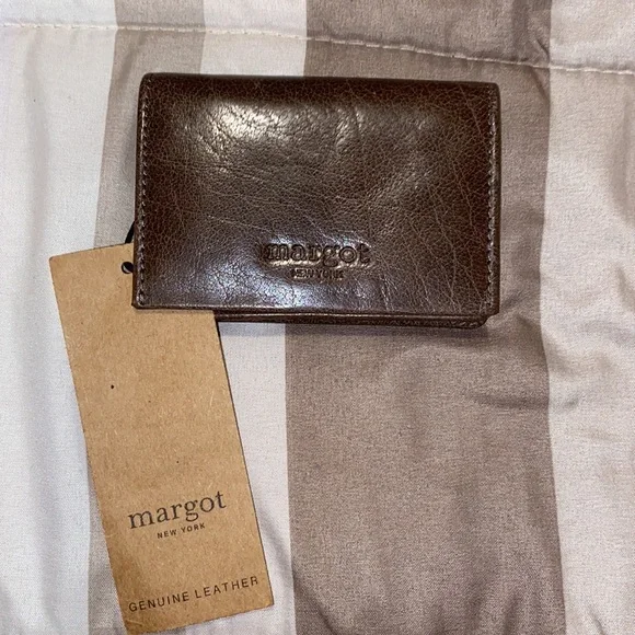 🤎NWT Margot New York Small Wallet/Card Case w/Zippered Coin Pocket - Picture 9 of 9